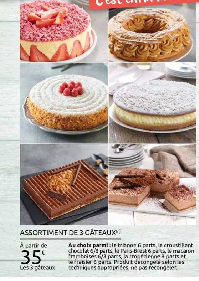 Assortiment De 3 Gâteaux