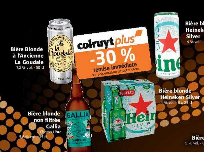 bière blonde à l'ancienne la goudale, bière blonde non filtrée gallia, bière blonde heineken silver