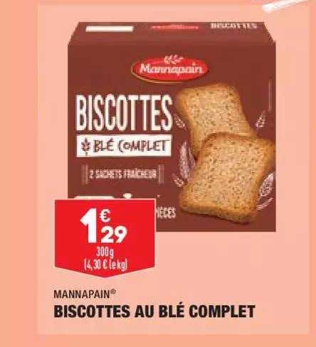 Biscottes Au Blé Complet Mannapain