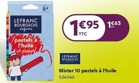 blister 10 pastels à l'huile le franc bourgeois