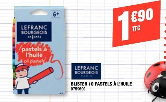 blister 10 pastels à l'huile le franc bourgeois