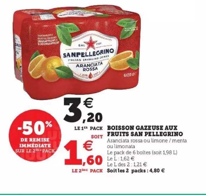 boisson gazeuse aux fruits san pellegrino
