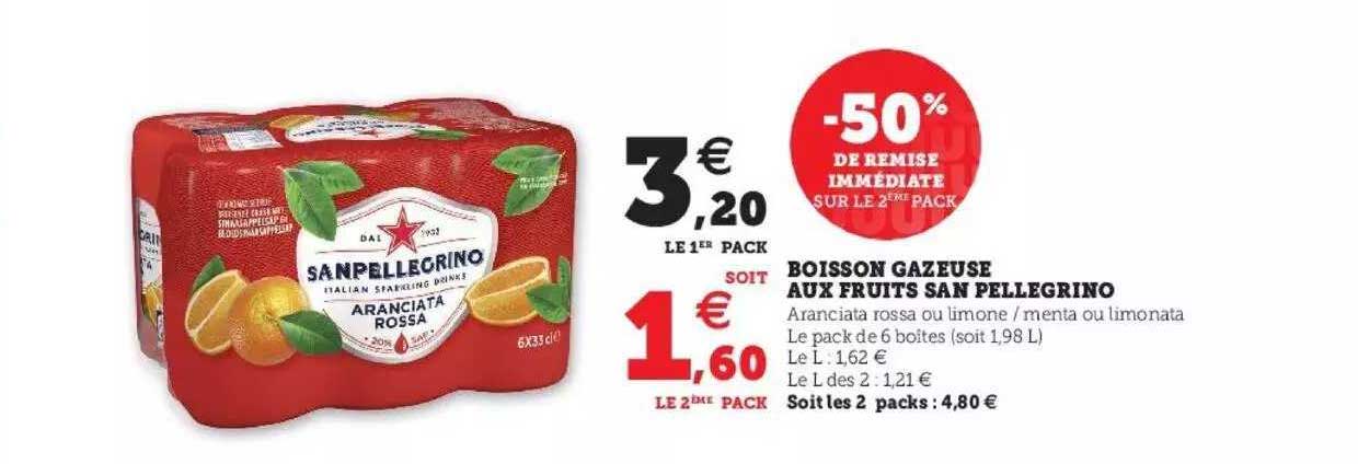 boisson gazeuse aux fruits san pellegrino