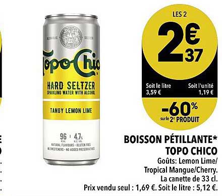 Boisson Pétillante Topo Chico
