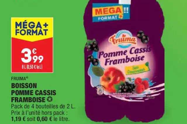 Boisson Pomme Cassis Framboise Fruima