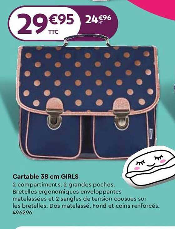 Cartable 38cm Girls