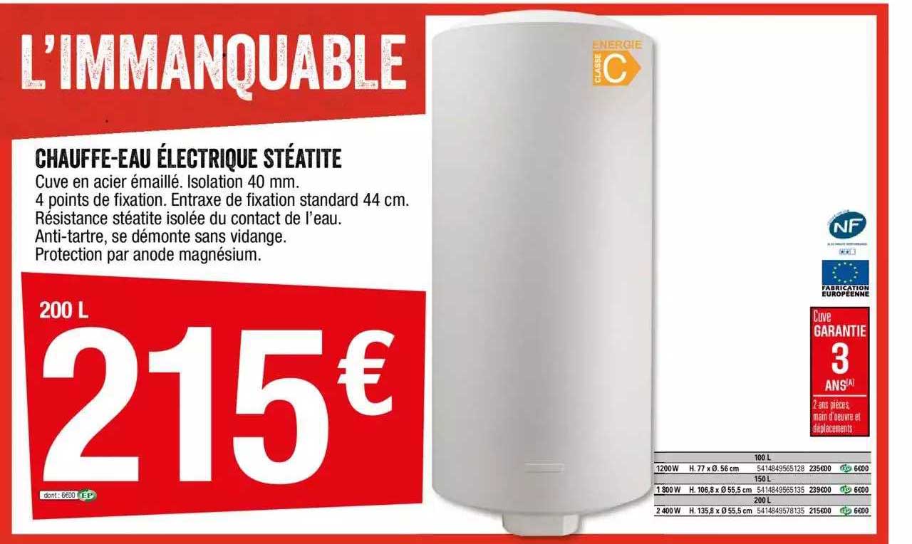 chauffe-eau électrique stéatite