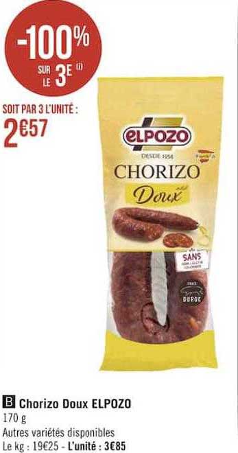 Chorizo Doux Elpozo