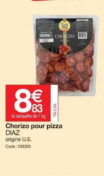 chorizo pour pizza diaz