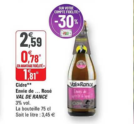 cidre envie de...rosé val de rance