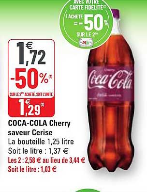 coca-cola cherry saveur cerise