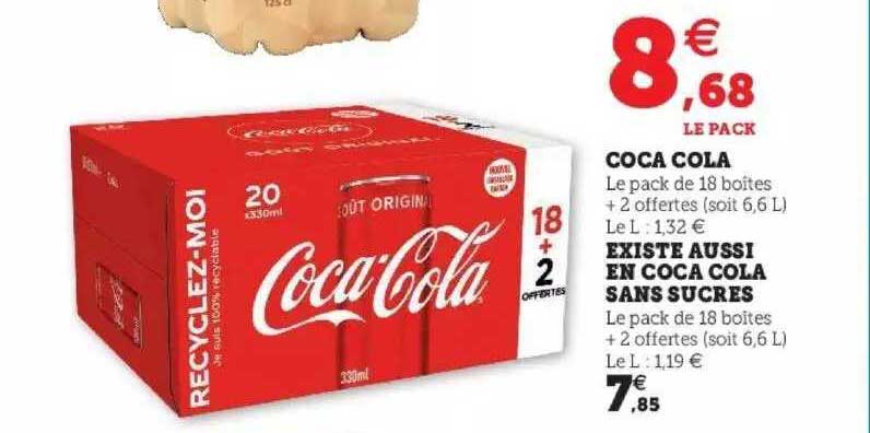 coca-cola existe aussi en coca-cola sans sucres