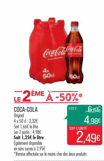 coca-cola le 2ème à -50%