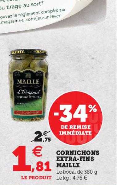 cornichons extra-fins maille