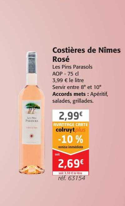 costières de nîmes rosé les pins parasols