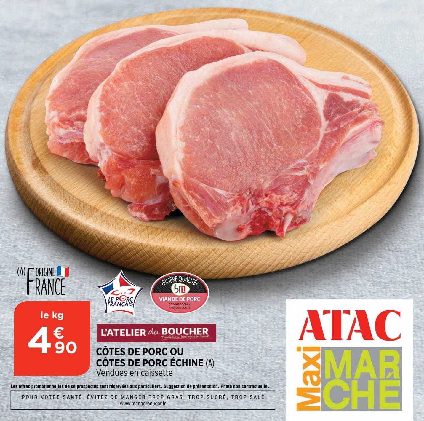 côtes de porc ou côtes de porc échine l'atelier du boucher