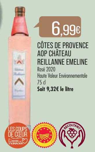 côtes de provnce aop château reillanne emeline