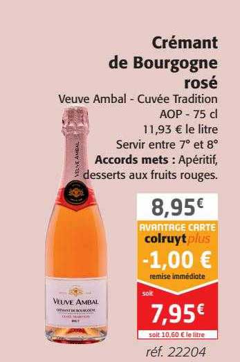 crémant de bourgogne rosé veuve ambal-cuvée tradition