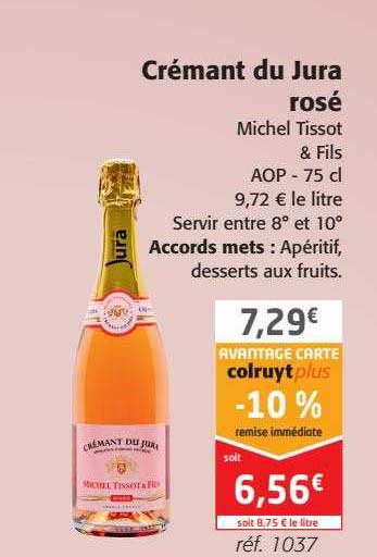 crémant du jura rosé michel tissot & fils