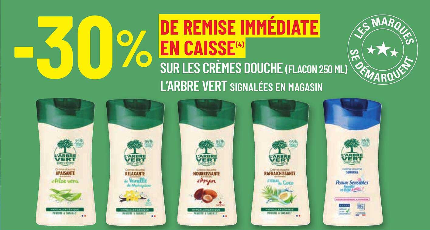 crème douche l'arbre vert