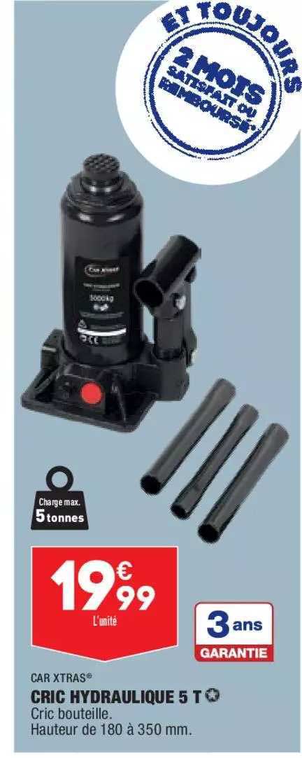 cric hydraulique 5 t car xtras