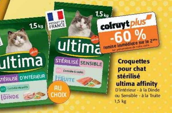 croquettes pour chat stérilisé ultima affinity