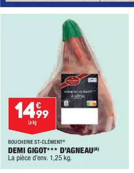 demi gigot*** d'agneau boucherie st-clément