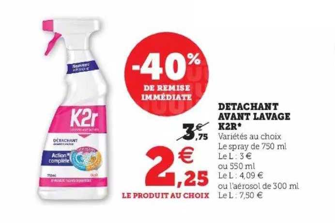 Détachant Avant Lavage K2r