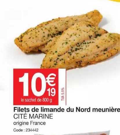 filets de limande du nord meunière cité marine
