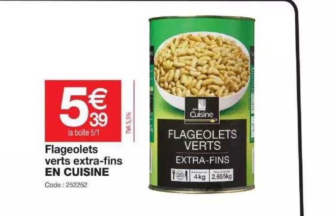 flageolets verts extra-fins en cuisine