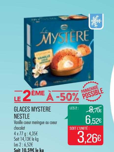 Glaces Mystere Nestle Le 2ème à -50%
