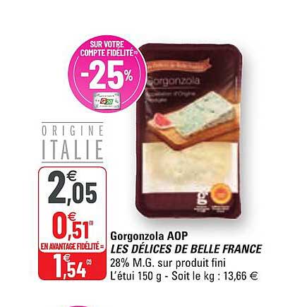 Gorgonzola Aop Les Délices De Belle France