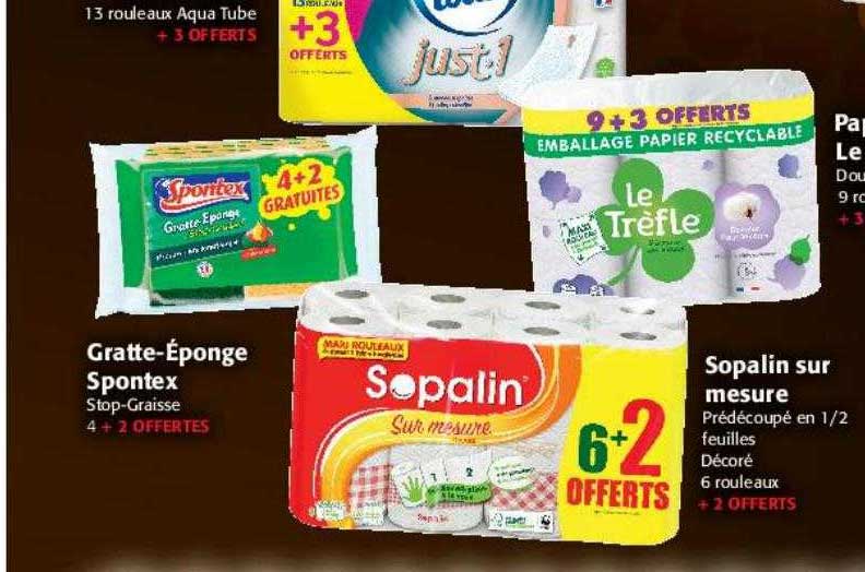 gratte-éponge spontex, sopalin sur mesure