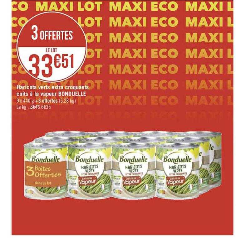 Haricots Verts Extra Croquants Cuits à La Vapeur Bonduelle