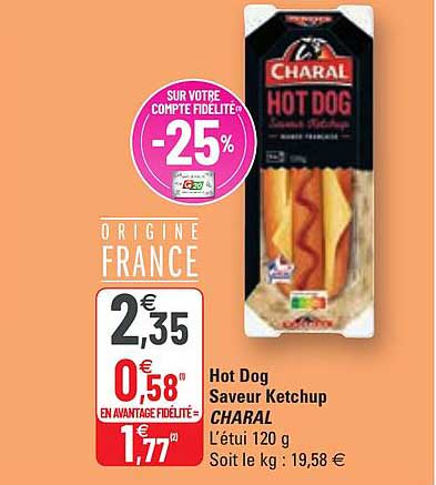 hot dog saveur ketchup charal