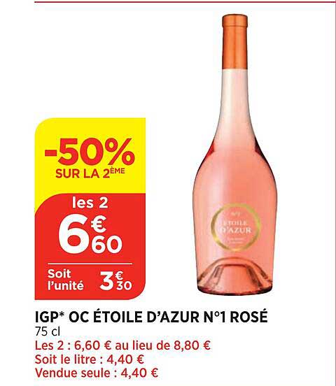 igp oc étoile d'azur n°1 rosé