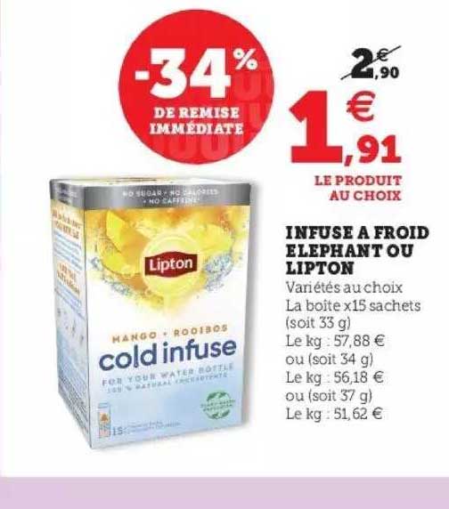 Infuse à Froid éléphant Ou Lipton