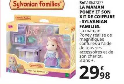 la maman poney et son kit de coiffure - silvanian families