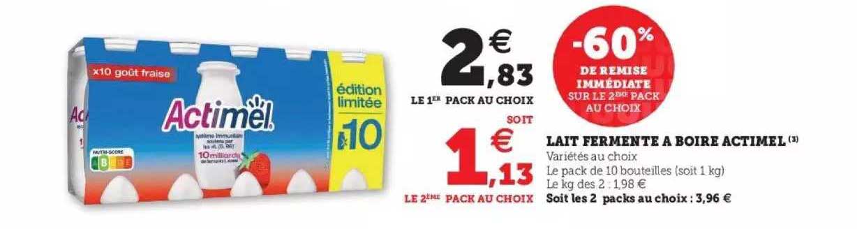 Lait Fermenté à Boire Actimel