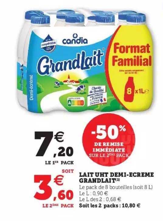 lait uht demi-écrémé grandlait