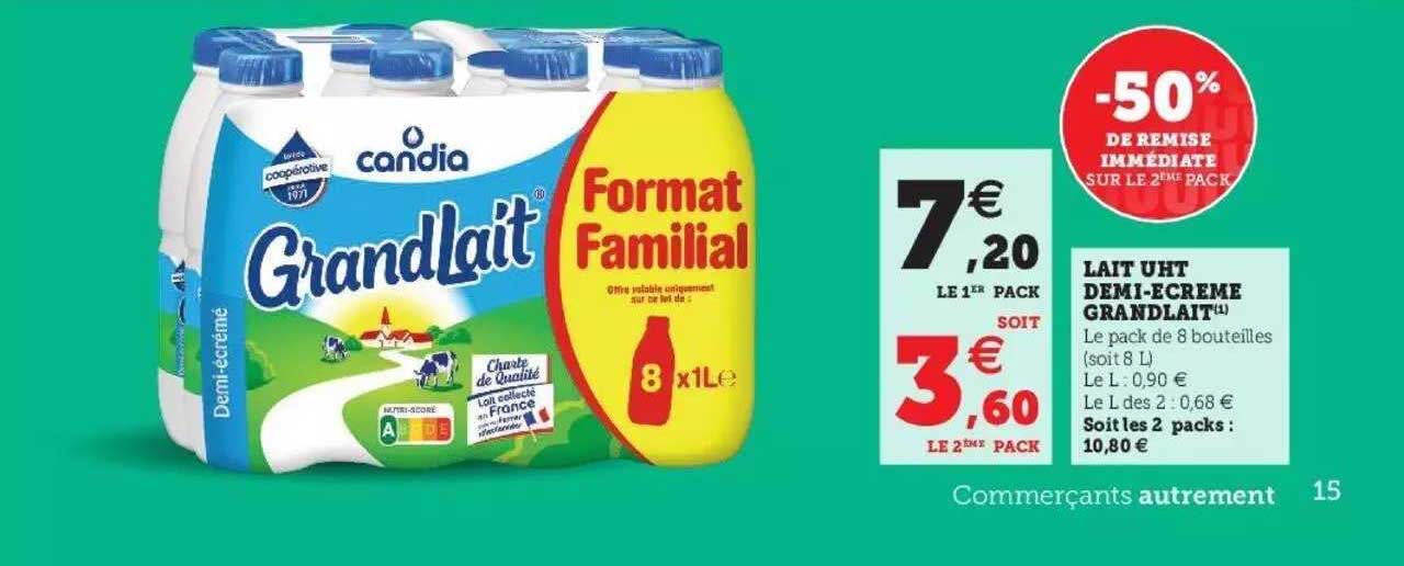 lait uht demi-écrémé grandlait