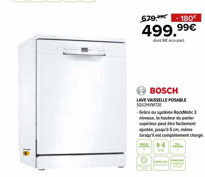 Lave Vaisselle Posable Bosch