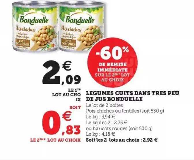 légumes cuits dans très peu de jus bonduelle