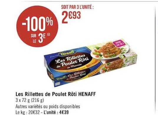 Les Rillettes De Poulet Rôti Henaff