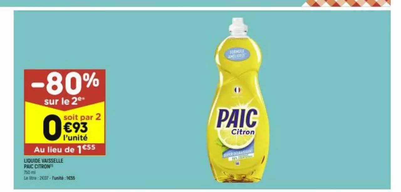 Liquide Vaisselle Paic Citron