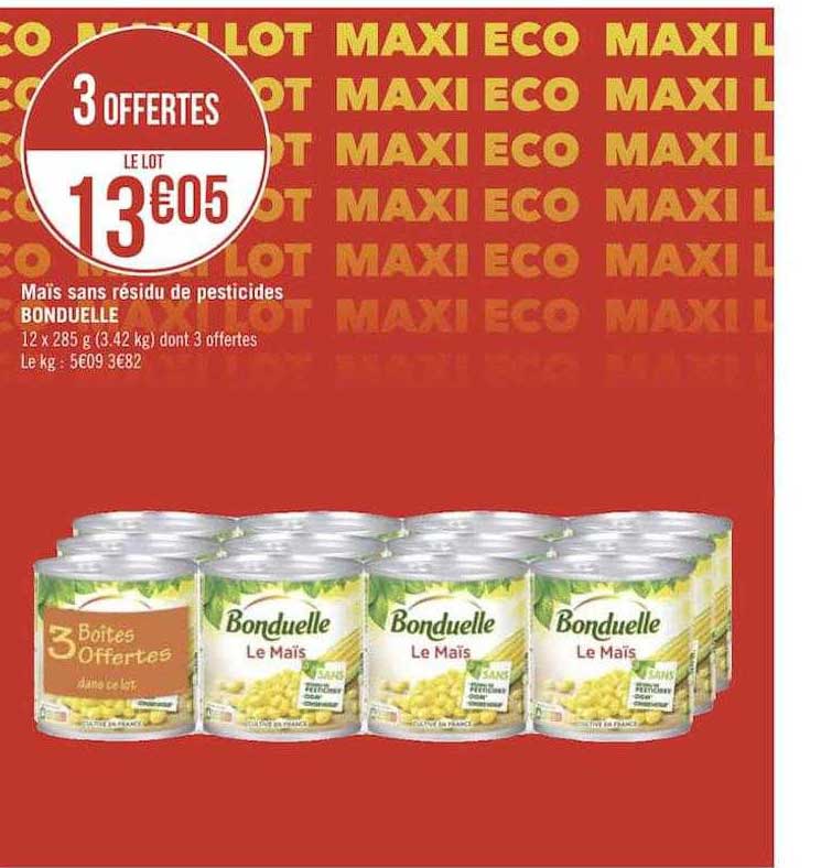 maïs sans résidu de pesticides bonduelle