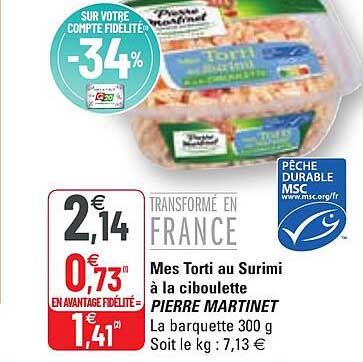 mes torti au surimi à la ciboulette pierre martinet