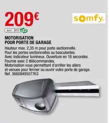 Motorisation Pour Porte De Garage Somfy