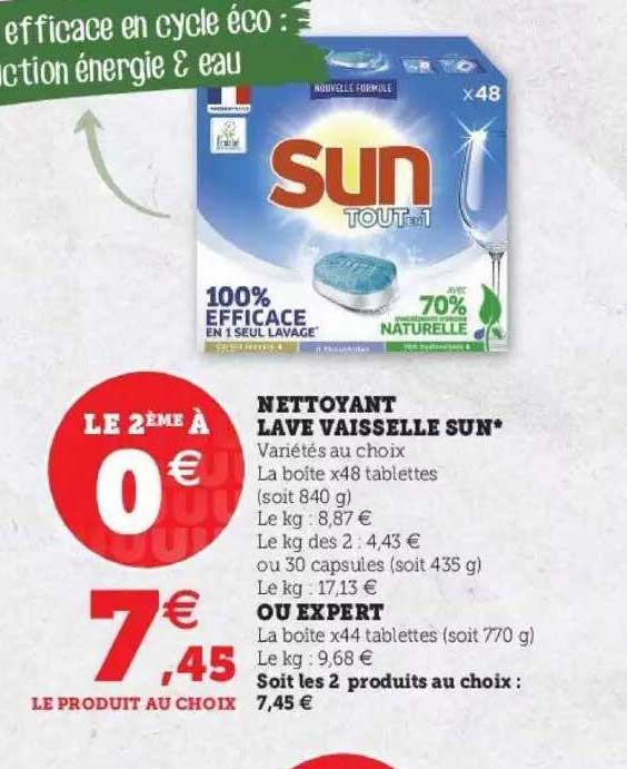 nettoyant lave vaisselle sun