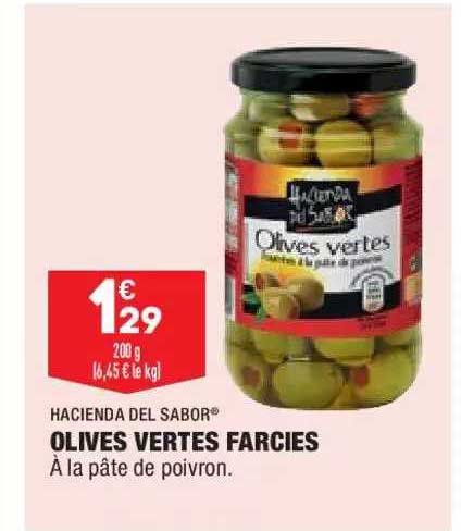 olives vertes farcies hacienda del sabor